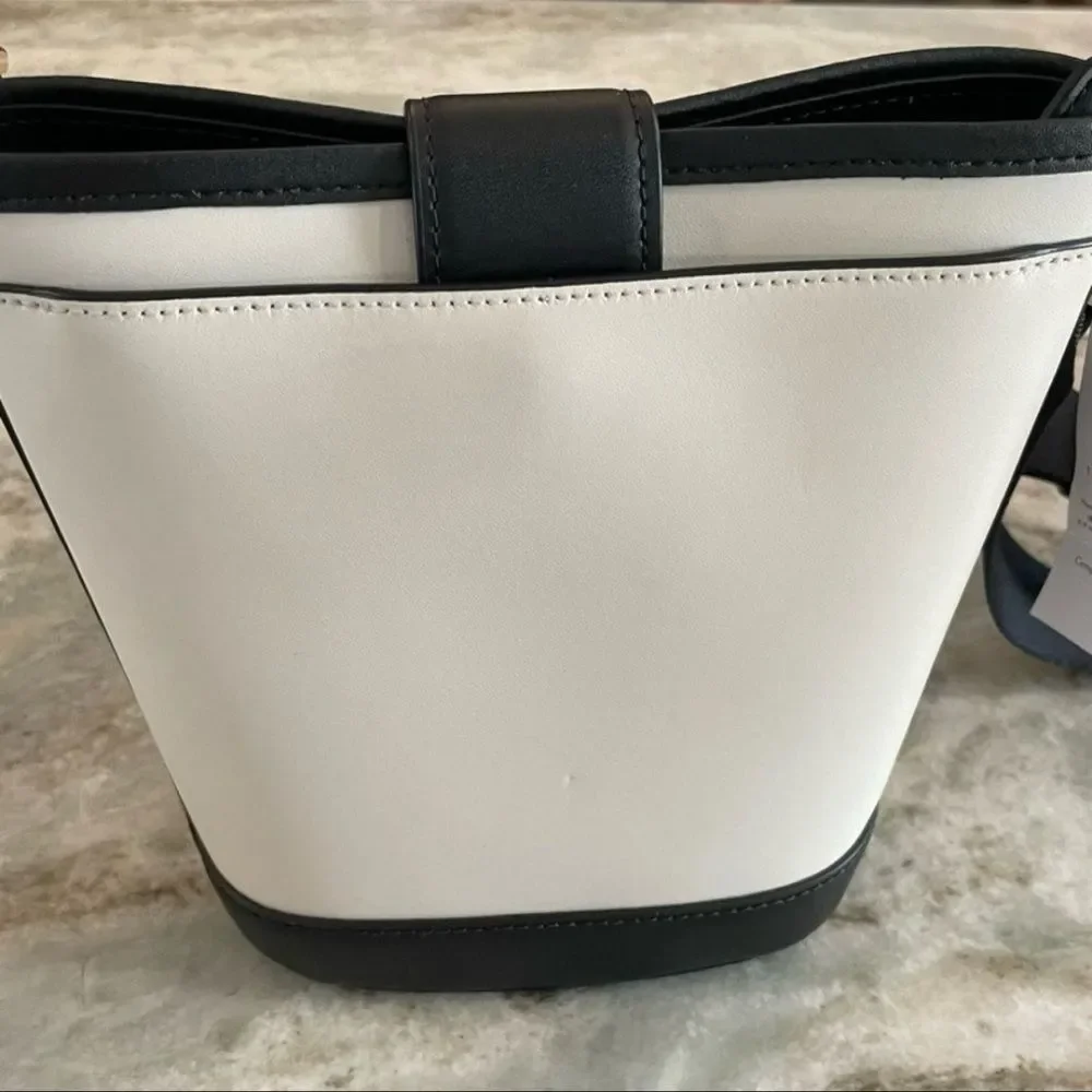 Kate Spade New York Audrey Mini Bucket Crossbody – Off-White/Black – NWT - Picture 4 of 9